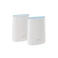 NETGEAR Orbi 三频全家庭网状 WiFi 系统，速度为 3Gbps (RBK50) – 路由器和扩展器替换件覆盖面积达 5,000 平方英尺，2 件装包括 1 个路由器和 1 个卫星白色
