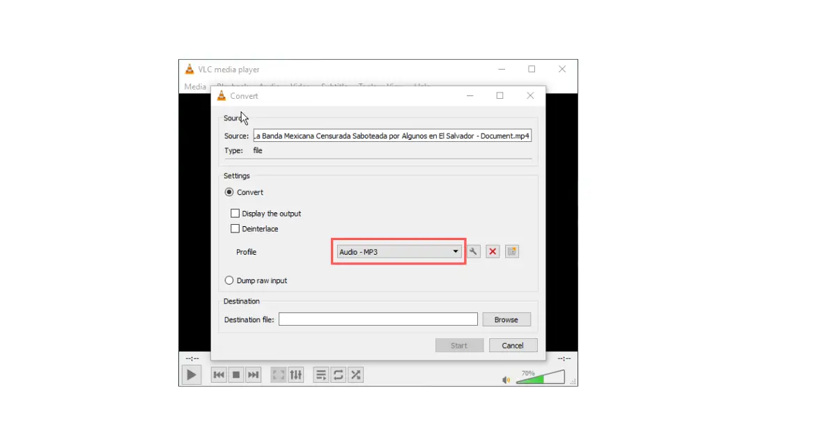 how to convert video to mp3 in vlc