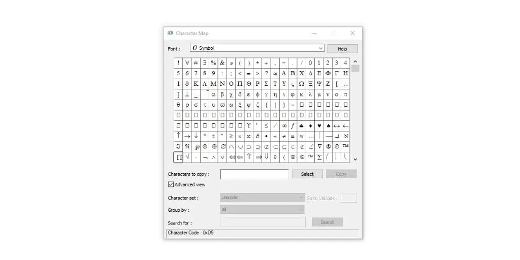Type the Pi Symbol on keyboard